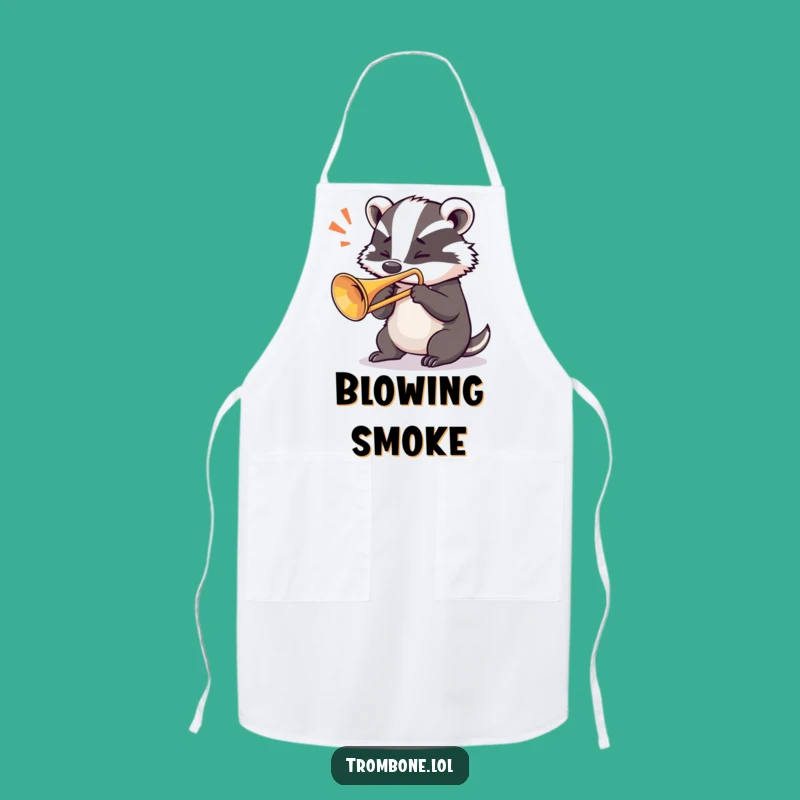 Funny Badger Trombone Apron - Cook with a Powerful Sound!