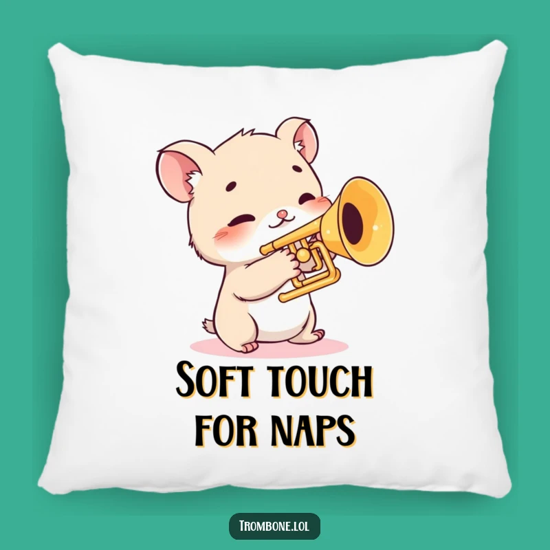 Funny Shy Trombone Creature Pillow: Cozy Timid Animal Cushion
