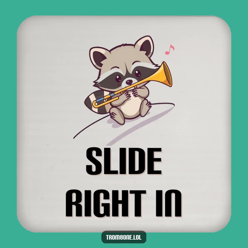 Funny Raccoon Jazz Slide Coaster - Protect Surfaces Gift