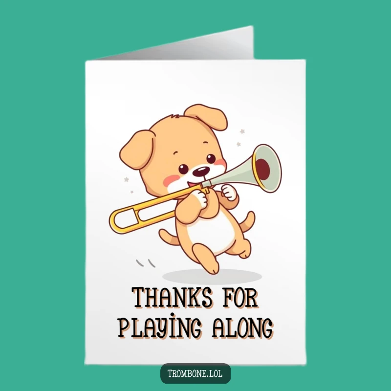 Free Printable Thank You Card: Puppy's Thankful Spin - A Downloadable Funny Gift