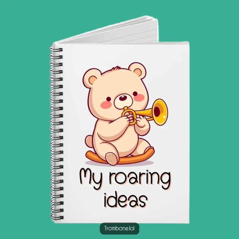Funny Bear Trombone Notebook - Jot Down Musical Ideas!